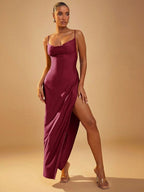 Vestido Casual Maxi Dupla Fenda Chaud, Loja Mayzê