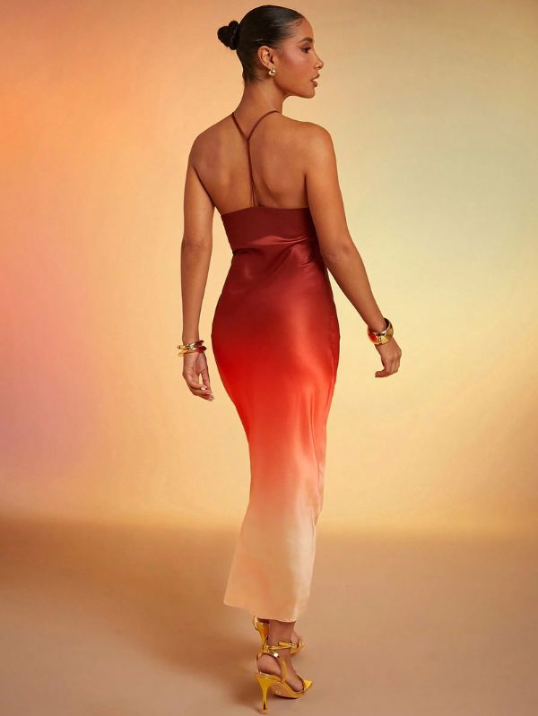 Vestido Casual Midi Degradê Nacré, Loja Mayzê