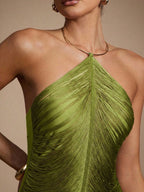 Vestido Elegante com Franjas Accent, Loja Mayzê