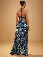 Vestido Feminino Longo Estampado com Fendas Deux, Loja Mayzê
