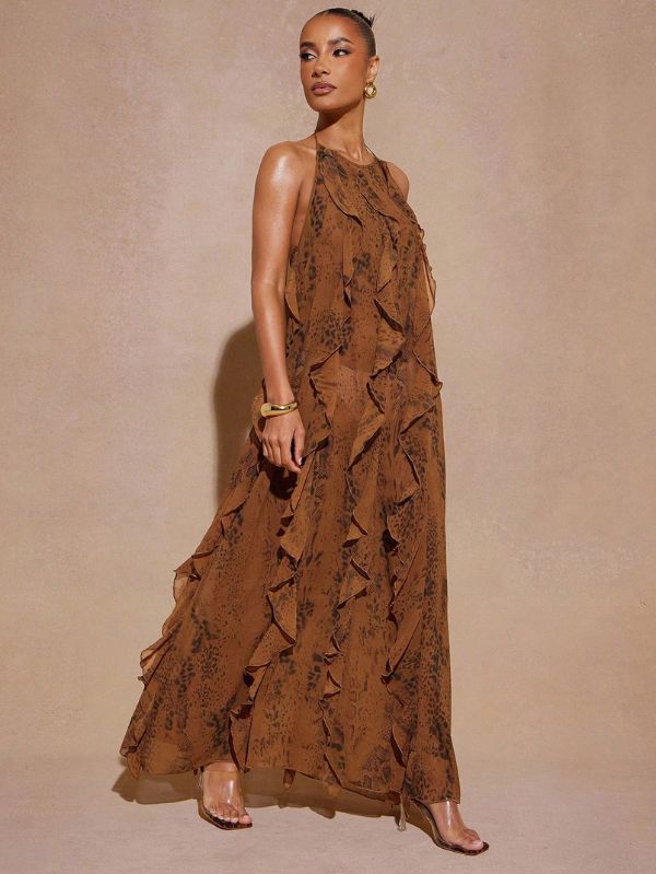 Vestido Longo Babado Nobre Couturière, Loja Mayzê