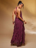 Vestido Longo Babado Nobre Couturière, Loja Mayzê