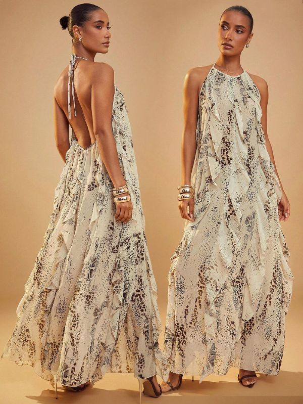 Vestido Longo Babado Nobre Couturière, Loja Mayzê