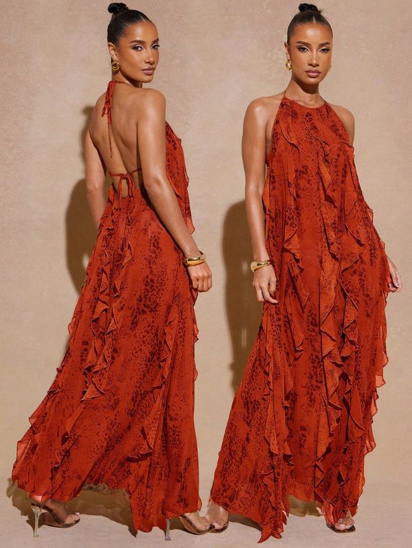 Vestido Longo Babado Nobre Couturière, Loja Mayzê