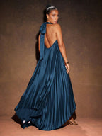 Vestido Longo Elegante Plissado Stratifié, Loja Mayzê